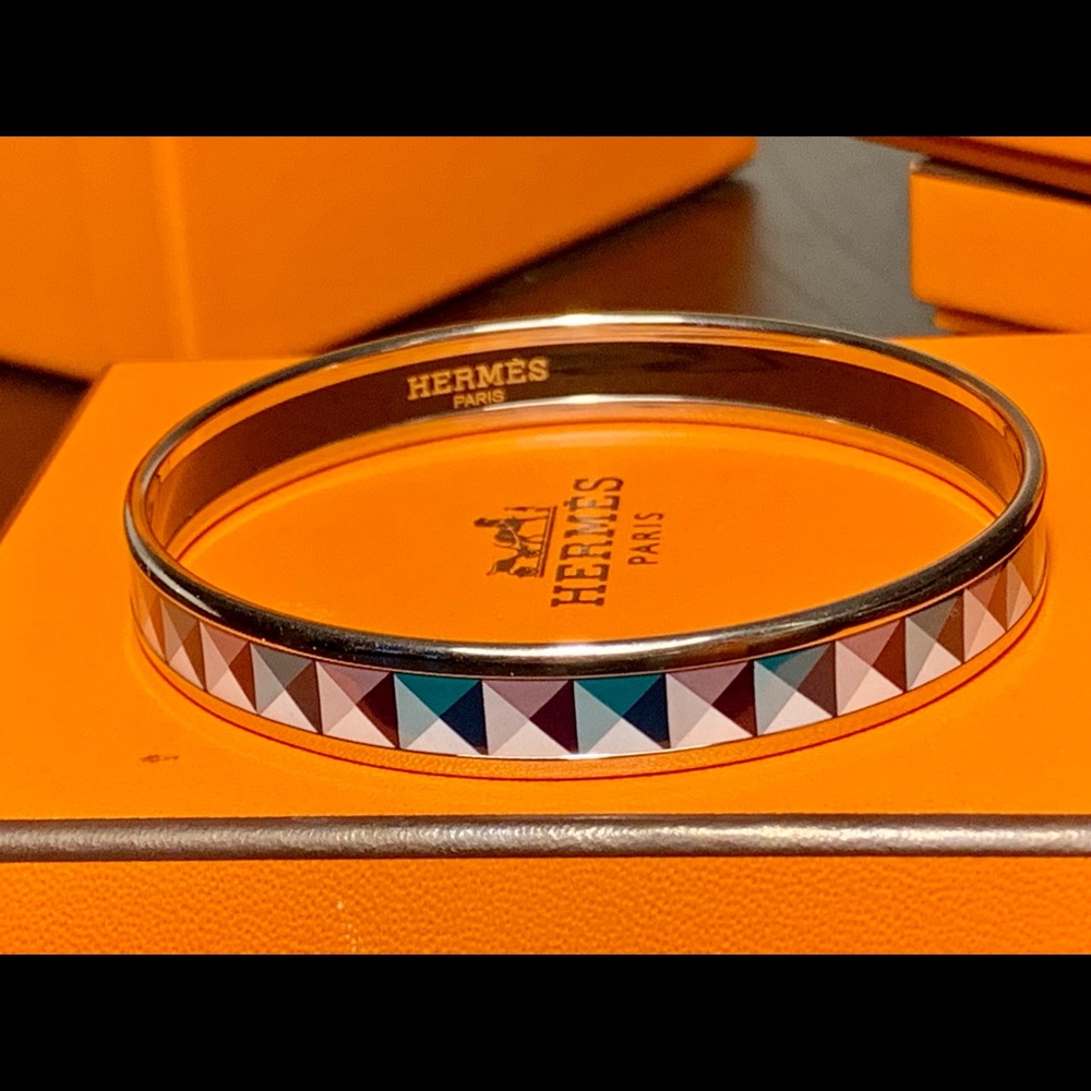 Hermes Clous en Trompe L'eoil bracelet bangle